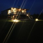 Night view of Swan's Nest in the Hamptons